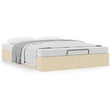  Otomanski okvir kreveta bez madraca krem 140x190 cm od tkanine | shoptok.hr