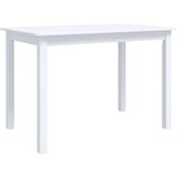  Blagovaonski stol bijeli 114 x 71 x 75 cm od drva kaučukovca | shoptok.hr