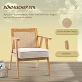  Egzotična tapecirana stolica kaučukovo drvo jastuk za sjedenje s imitacijom lana 63D x 69Š x 78V cm krem ​​bijela | shoptok.hr