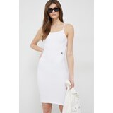 Calvin Klein Jeans Obleka bela barva | Shoptok.si