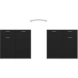  Komoda crna 160 x 36 x 75 cm od iverice | shoptok.hr