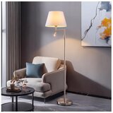 Brilagi LED podna lampa CERIA 1xE27/60W/230V + LED/2,1W mat hrom/bela Cene