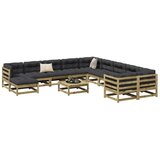 vidaXL 12-dijelni set vrtnih sofa od impregnirane borovine Cijene