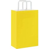  Papirnate vrećice 250 kom s ručkama žute 21x11x31 cm | shoptok.hr