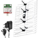 Antena zunanja EM-025, 0–100 km, DVB-T2, DAB, filtr LTE/4G Cene