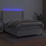  Krevet box spring s madracem LED bijeli 140x200 cm umjetna koža | shoptok.hr
