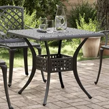  Vrtni stol crni 80x80x75 cm od lijevanog aluminija