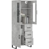  Visoka komoda siva betona 69,5x34x180 cm od konstruiranog drva | shoptok.hr