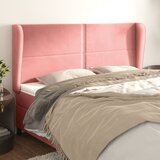  Uzglavlje s ušima ružičasto 203x23x118/128 cm baršunasto | shoptok.hr