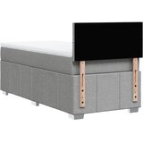  Okvir kreveta s oprugama i madrac svjetlosivi 90x200cm tkanina | shoptok.hr