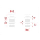 vidaXL Potisni odvod bez zaštite od prelijevanja zlatni 6,4x6,4x9,1 cm | shoptok.hr
