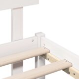  Krevet s okvirom s naslonom bijeli 80x200 cm od masivnog drva borovine | shoptok.hr