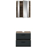 MID.YOU Kopalnica Ice, Črna, Barva Hrasta, 2-Delna | Shoptok.si