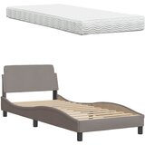  Krevet s madracem Hanko smeđesivi 80x200 cm od tkanine | shoptok.hr