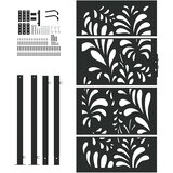  Vrtna vrata crna 100x175 cm čelični valoviti dizajn | shoptok.hr