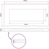  Pravokutni stolni vrh 50 x 30 x 3 cm Pravokutni - Bijela 90 x 55 x 3 5 cm Živi rub 1 strana | shoptok.hr