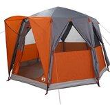  Kabinski šotor s streho Siva in oranžna 320 x 320 x 203 cm, (5000091133) | Shoptok.si