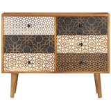 Komoda s otisnutim uzorkom 90 x 30 x 70 cm masivno drvo manga | Eponuda.com
