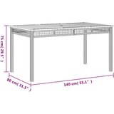  Vrtni stol crni 140 x 80 x 75 cm od poliratana i drva bagrema | shoptok.hr