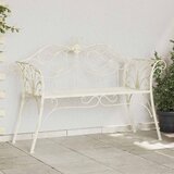  Vrtna klupa 2-Broj sjedala 130 x 47 x 90 cm Čelik Antič White | shoptok.hr