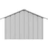 vidaXL Pasja hiša s streho 83x130x85 cm Pocinkano jeklo | Shoptok.si