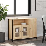 vidaXL Komoda sonoma hrast 100x35x75 cm inženirski les | Shoptok.si