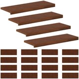  Stepenica 20 kom. 70 x 30 x 2 cm Tamno smeđa | shoptok.hr