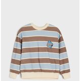 Sinsay Prugasta majica loose fit s printom odjevenog psa Slike