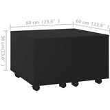  Stolić za kavu crni 60 x 60 x 38 cm od konstruiranog drva | shoptok.hr