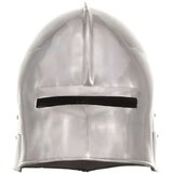  Replika srednjovjekovne viteške kacige za LARP srebrna čelična | shoptok.hr