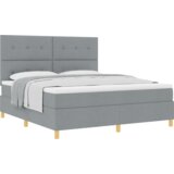  vzmetnica z box spring svetlo siva super kraljeva tkanina, (22081093) | Shoptok.si
