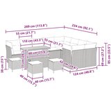  Sjedeća garnitura za vrt 13 pcs Siva poliratan | shoptok.hr