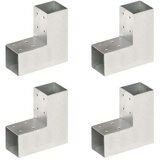 vidaXL spojnici za stupove u l-obliku 4 kom pocinčani metal 71 x 71 mm | shoptok.hr