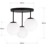  plafonski luster moonlight 3xE27/15W/230V crne boje | Eponuda.com
