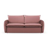 Cosmopolitan Design Rožnata žametna raztegljiva sedežna garnitura 214 cm Vienna – Cene