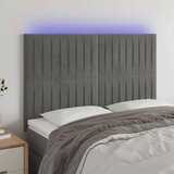  LED posteljno vzglavje svetlo sivo 144x5x118/128 cm žamet, (20951875) Cene