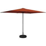 vidaXL Vrtni Parasol s Podnožjem 200 x 300 cm Poliester Pravokutni - Terakota 2 x 3 m s podlogom Cijene