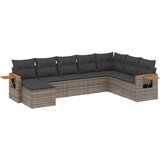  The Living Store Vrtna sedežna garnitura 8-delna z blazinami siv poli ratan - Vrtna Sedežna Garniture, (21443168) | Shoptok.si