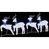  LED Riječni jeleni 4 pcs Bijelo tkanina | shoptok.hr