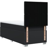  s oprugama i madracem crni 90 x 200 cm od umjetne kože | shoptok.hr