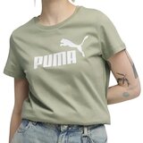Puma Ženska majica K.R ESS NO. 1 Logo TEE, Zelena Cene