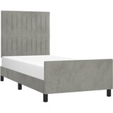  Okvir kreveta bez madraca svjetlosivi 90x200 cm baršunasti | shoptok.hr