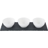 Mikasa Set 3 posodic za omako iz belega porcelana s stojalom Mikasa Cene