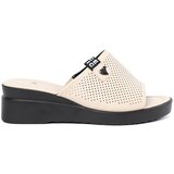 SEASTAR Women's beige platform flip flops | Shoptok.si
