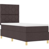 LED Box Spring Postelja Temno rjava 80 x 200 cm blago, (5000126314) | Shoptok.si