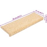  Prostirke za stepenice 10 kom 65x21x4 cm krem pravokutni rub | shoptok.hr
