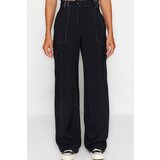 Trendyol Black Contrast Stitch Detail Cargo Trousers | shoptok.hr