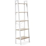 Kave Home Bel/v naravni barvi regal v hrastovem dekorju 56x172x32 cm Aarhus – Cene