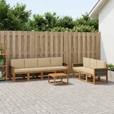  Set vanjskih sofa 7 kom. Prirodna | shoptok.hr