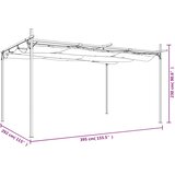  Pergola s pomičnim krovom antracit 395x292x230 cm | shoptok.hr